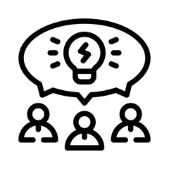 collaboration line icon