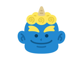 青鬼のアイコンのイラスト