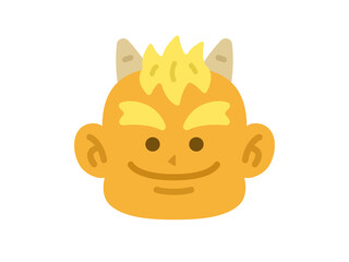 黄鬼のアイコンのイラスト