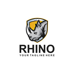 Rhino  Sports Mascot Logo