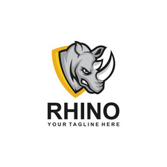 Rhino  Sports Mascot Logo