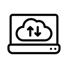 cloud service line icon