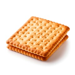 Close up of a biscuit on white background. With clipping path.
