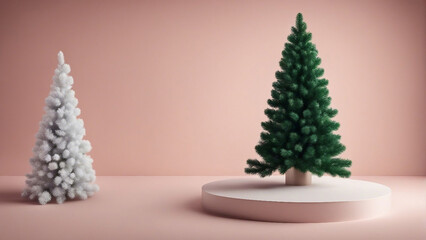 AI-Created 3D Christmas Frame: Abstract Festive Concept