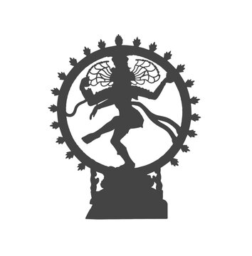 Statue of Nataraj Shiva vector illustration