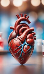a collection of heart and medical by ai generated