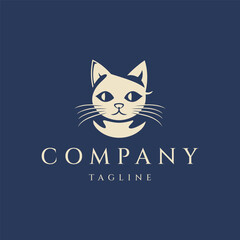 Cat logo design vector illustration