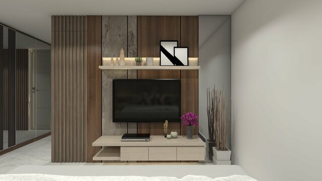 Tv Cabinet Design with Rustic Style