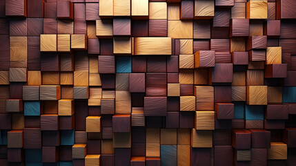 black abstract background wallpapers, wood blocks background,geometrics,Black and gold 3d background	
