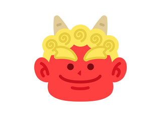 赤鬼のアイコンのイラスト