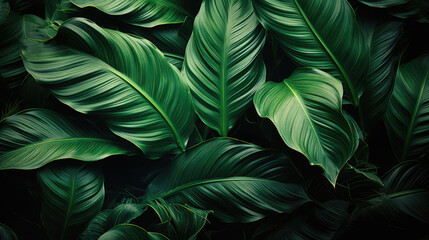 closeup nature view of   Abstract green leaf texture, nature background, tropical leaf , Nature leaves, green tropical forest,