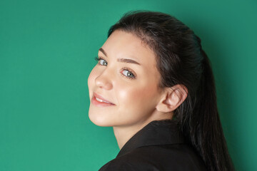 Fototapeta premium Portrait of a smiling young girl.