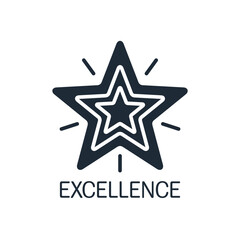 Obraz premium Customer service . Containing excellence satisfied, assistance, experience, quality and speed, operator and technical support. Vector linear icon isolated on white background.