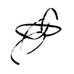 hand drawn sketch of a brush scribble