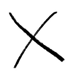 black and white cross