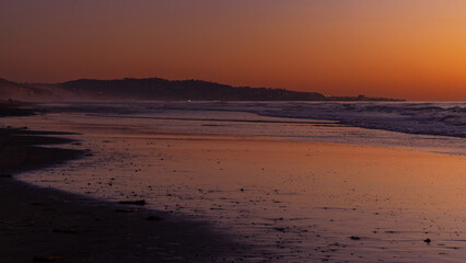 Sunset at the Del Mar beach of California