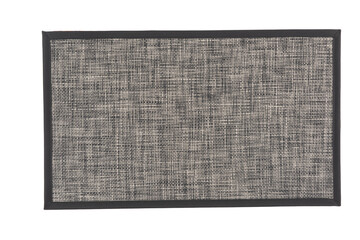 a floor mat designed with vertical and horizontal gray stripes