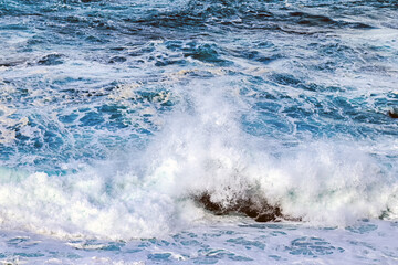 rough Atlantic Ocean with breaking waves (Sao Miguel, Azores, Portugal)