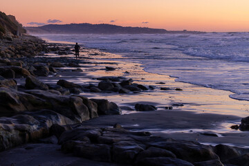 Sunset at the Del Mar beach of California