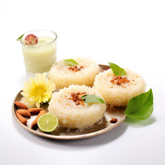 Pongal sweet sakkarai on white background