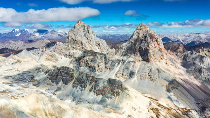 Landscape of a massif in Sichuan, China