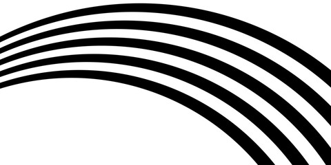 Obraz premium Black on white abstract perspective wave and stright line stripes with 3d dimensional effect isolated on white.
