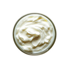 Jar of Whipped Cream on a White Surface