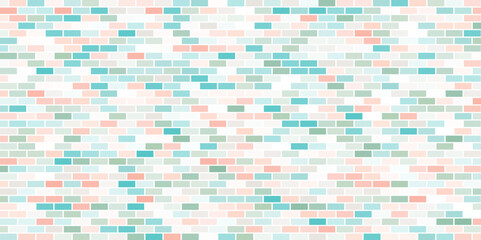 Colorful mosaic marble brick wall image. Illustration vector of old type brick wall suitable for background