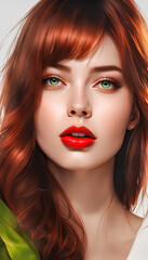 Fototapeta premium A painting of... Sun-Kissed Smile Unveiling Inner Harmony, Moonlight Draped on Velvet Eyes, Woven Threads of Story in Every Brushstroke, Where Strength Blooms Like a Delicate Rose.
