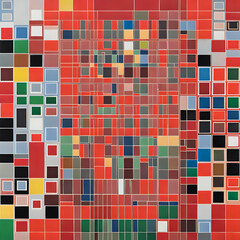 Fototapeta premium Triumph of colored squares