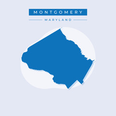 Vector illustration vector of Montgomery map Maryland