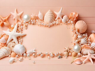 Obraz premium frame of seashells