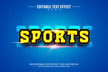 Obraz premium Sports 3D editable text effect template