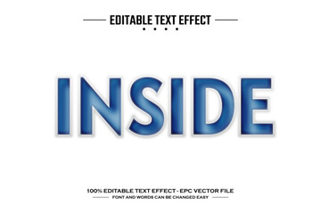 Inside 3D editable text effect template