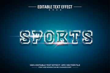 Fototapeta premium Sports 3D editable text effect template