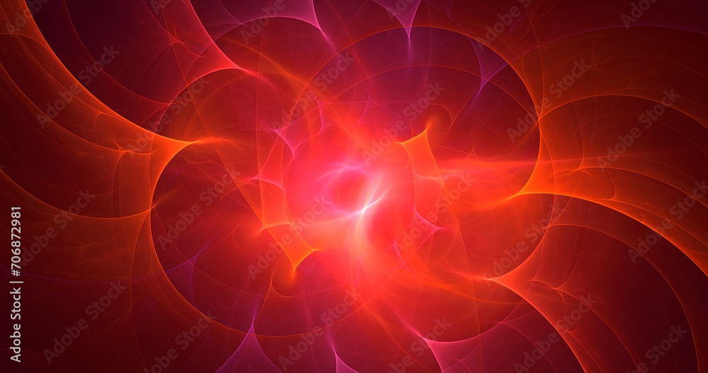 Wall mural 3d manual rendering abstract fractal light background