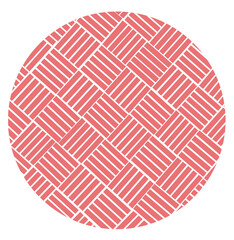 Red geometric in circle pattern design 