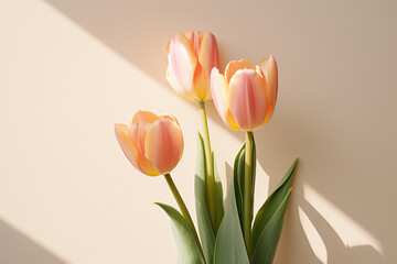 bouquet of tulips on a white background