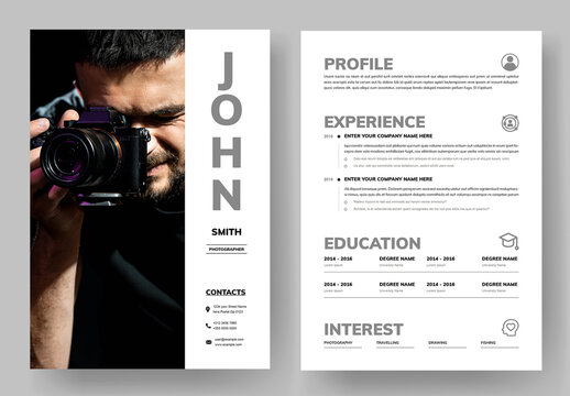 Photographer Resume