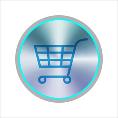 Shopping cart buttons icon web sign symbol illustration options for webdesign