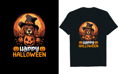 Happy halloween Dog t-shirt design, Halloween t- shirt.