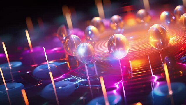 An upclose look at the movements of the atoms in a time crystal, which exhibit a synchronized oscillation that breaks the laws of thermodynamics.