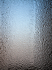 water drops on the glass