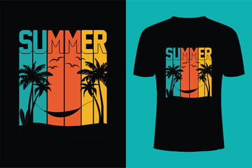Summer t shirt design by illustrator