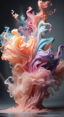 background illustration of fresh abstract colorful powder painting
