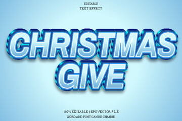 Christmas Give Editable Text Effect Emboss Gradient Style