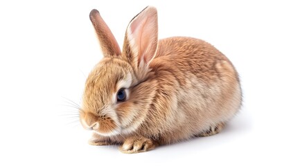 Obraz premium A rabbit against white background
