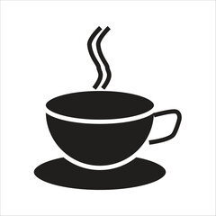 coffe glass vector icon line template
