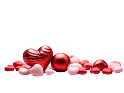 Valentine decoration isolated on a Transparent
