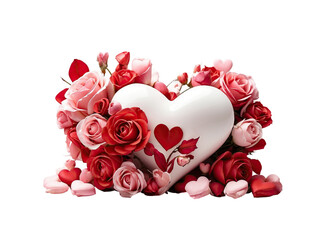 Valentine decoration isolated on a Transparent